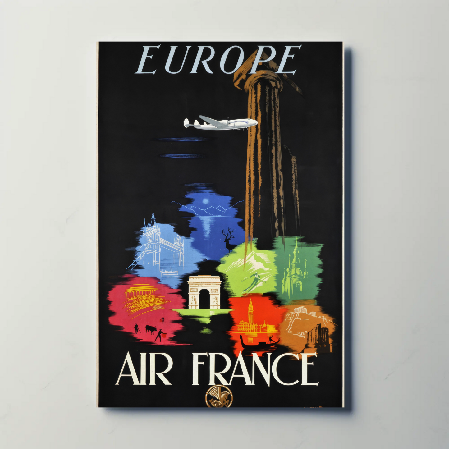 1948 Air France Travel Poster