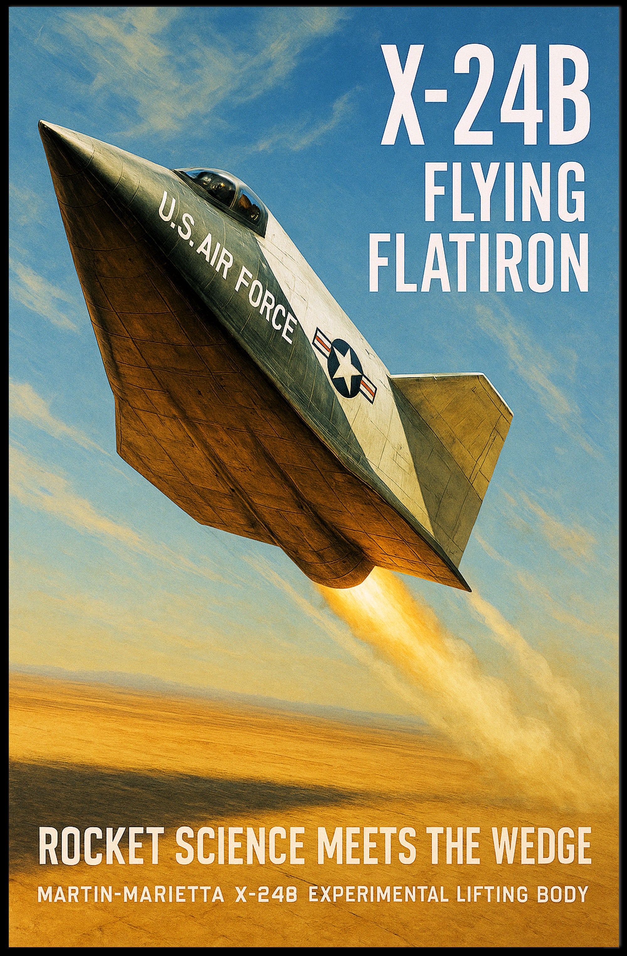 X-24B Flying Flatiron Poster PosterGoat