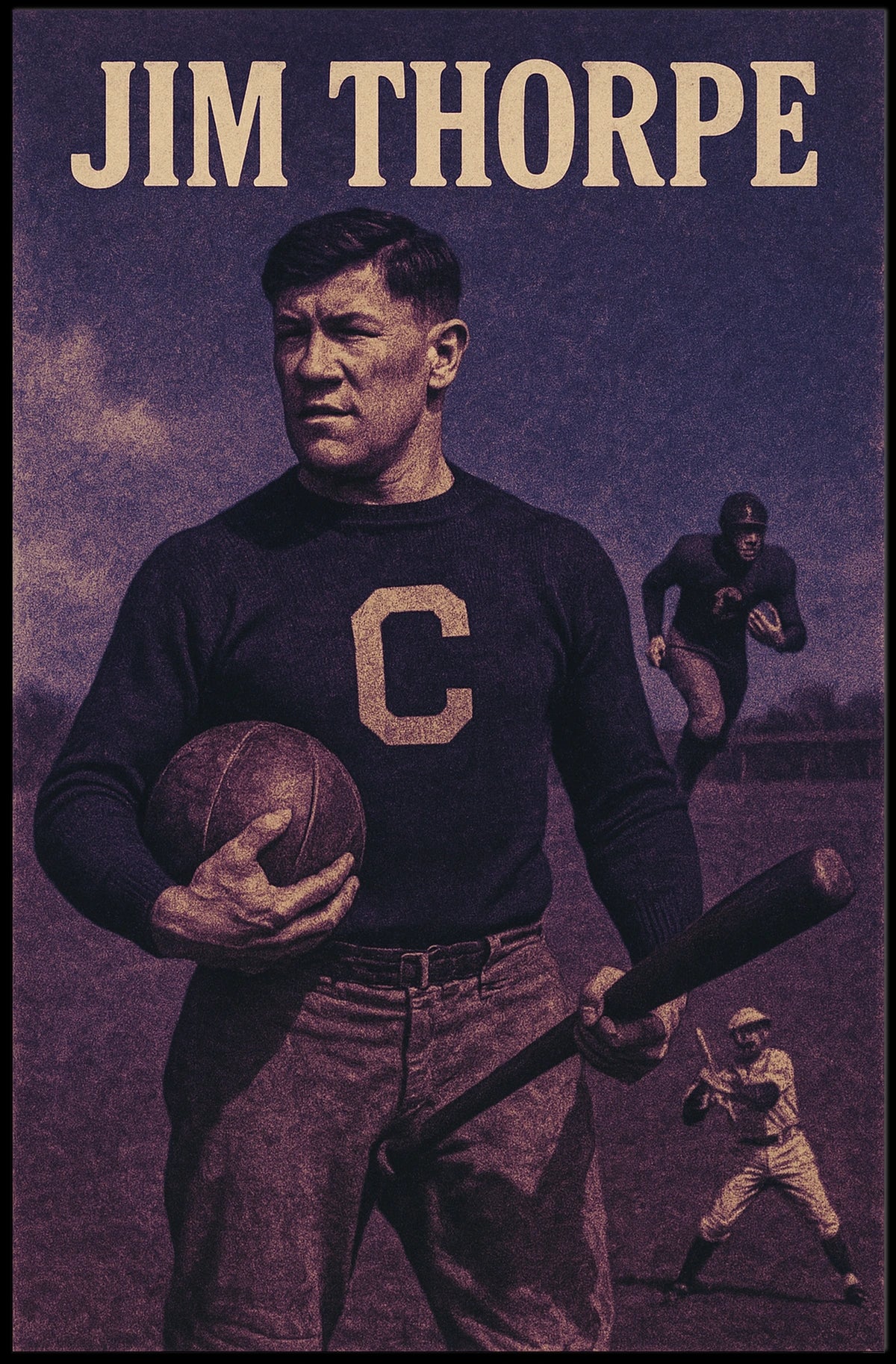 Jim Thorpe Legendary Athlete Poster