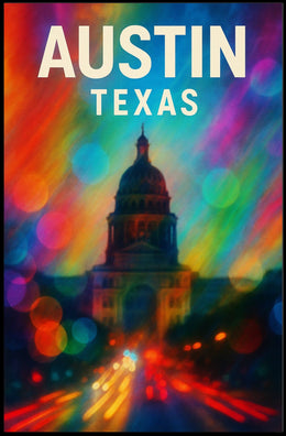 Austin, Texas Vibrant Cityscape Poster