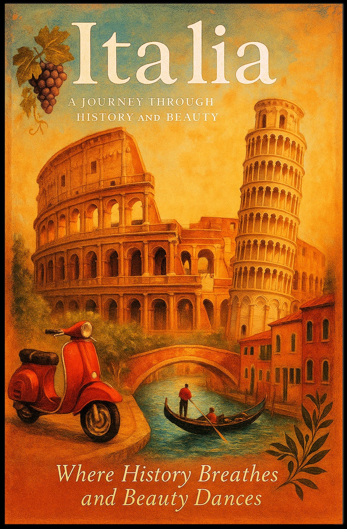 Italia A Journey Through History and Beauty Poster