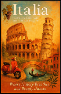 Italia A Journey Through History and Beauty Poster