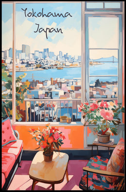 Scenic Yokohama Interior View Modern Urban Cityscape Poster