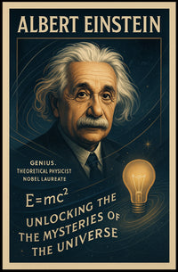 Albert Einstein Vintage Science Inspiration Poster