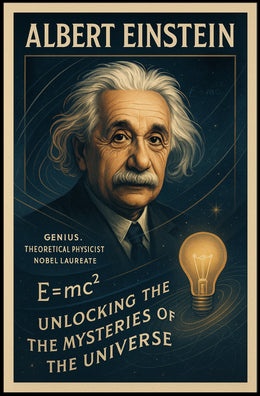 Albert Einstein Vintage Science Inspiration Poster