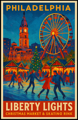 Philadelphia Liberty Lights Poster