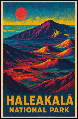 Haleakalā National Park Vintage Travel Poster