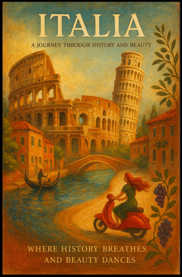 Italia A Journey Through History And Poster