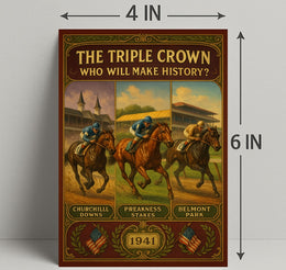 Triple Crown Race Vintage Sports Poster