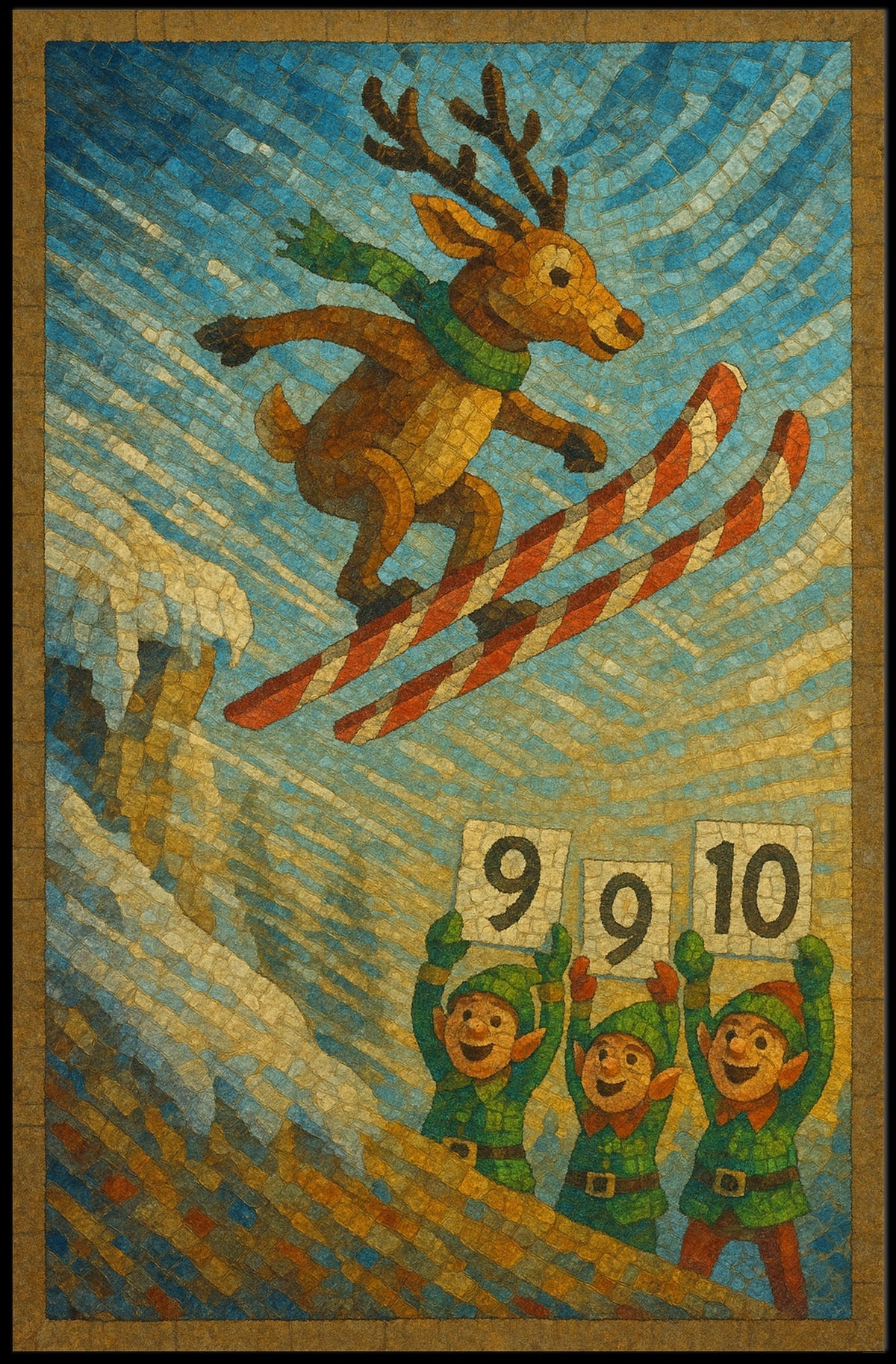 Reindeer Ski Jump Extravaganza Poster