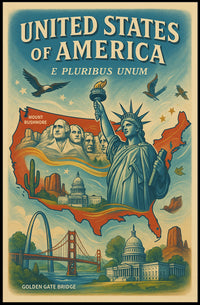 United States Of America Iconic Poster