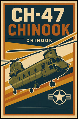 CH-47 Chinook Helicopter Poster