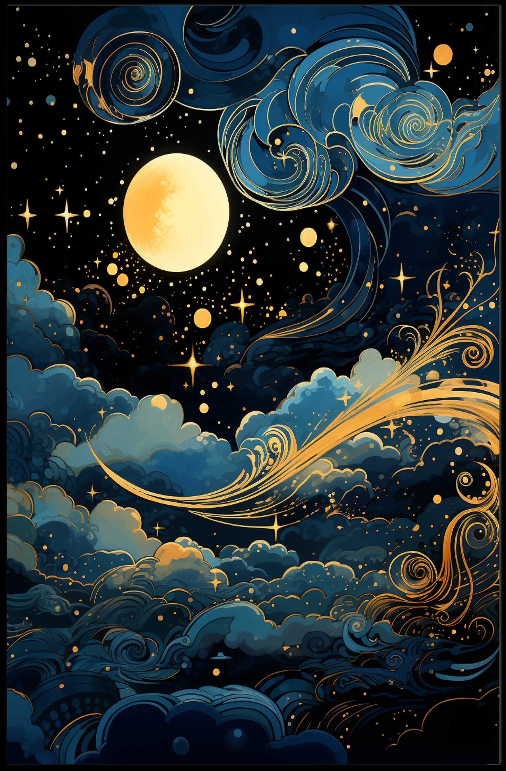 Celestial Nightscape Poster PosterGoat