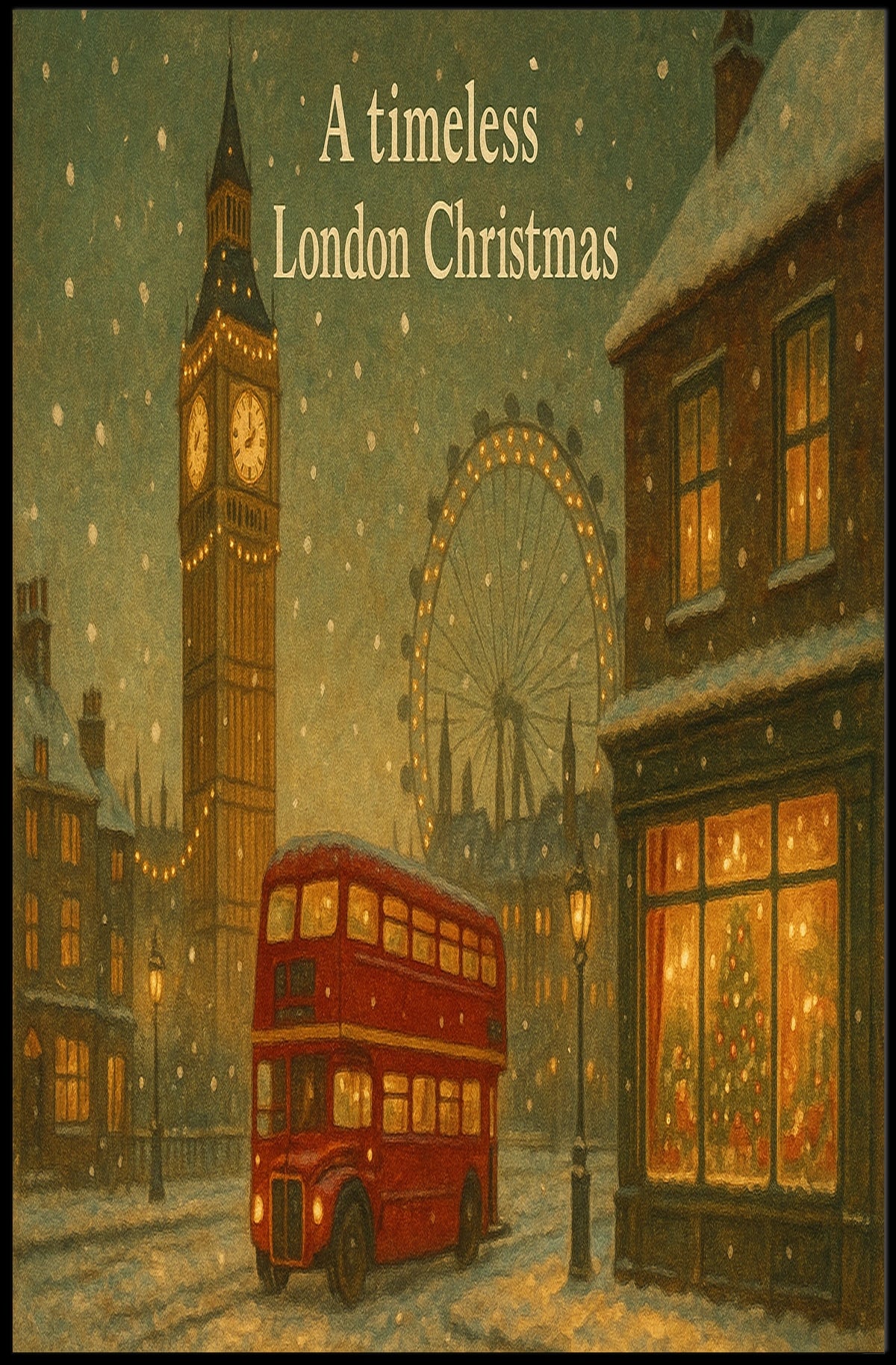 A Timeless London Christmas Poster