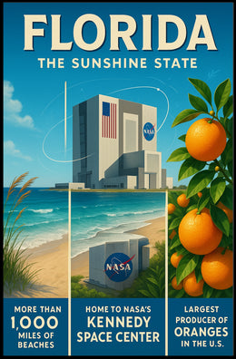 Florida Vintage Travel Poster: Sunshine State Adventure