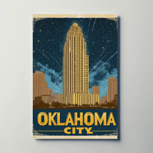 Oklahoma City Vintage Poster