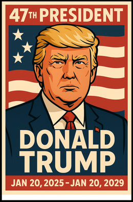 Trump Resolute Leader Pop Art Patriotic Poster