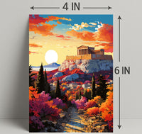 Sunset Over The Acropolis Poster