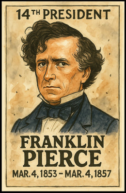 Franklin Pierce Historical Presidential Portrait Poster