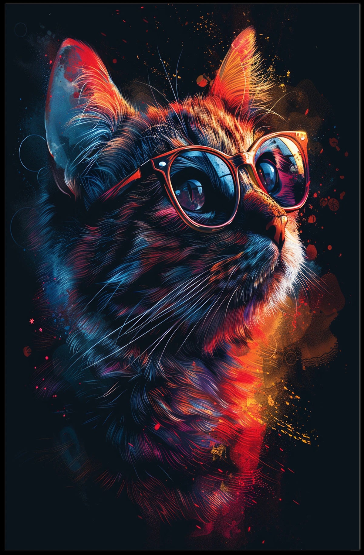Cool Cat Vibes Poster