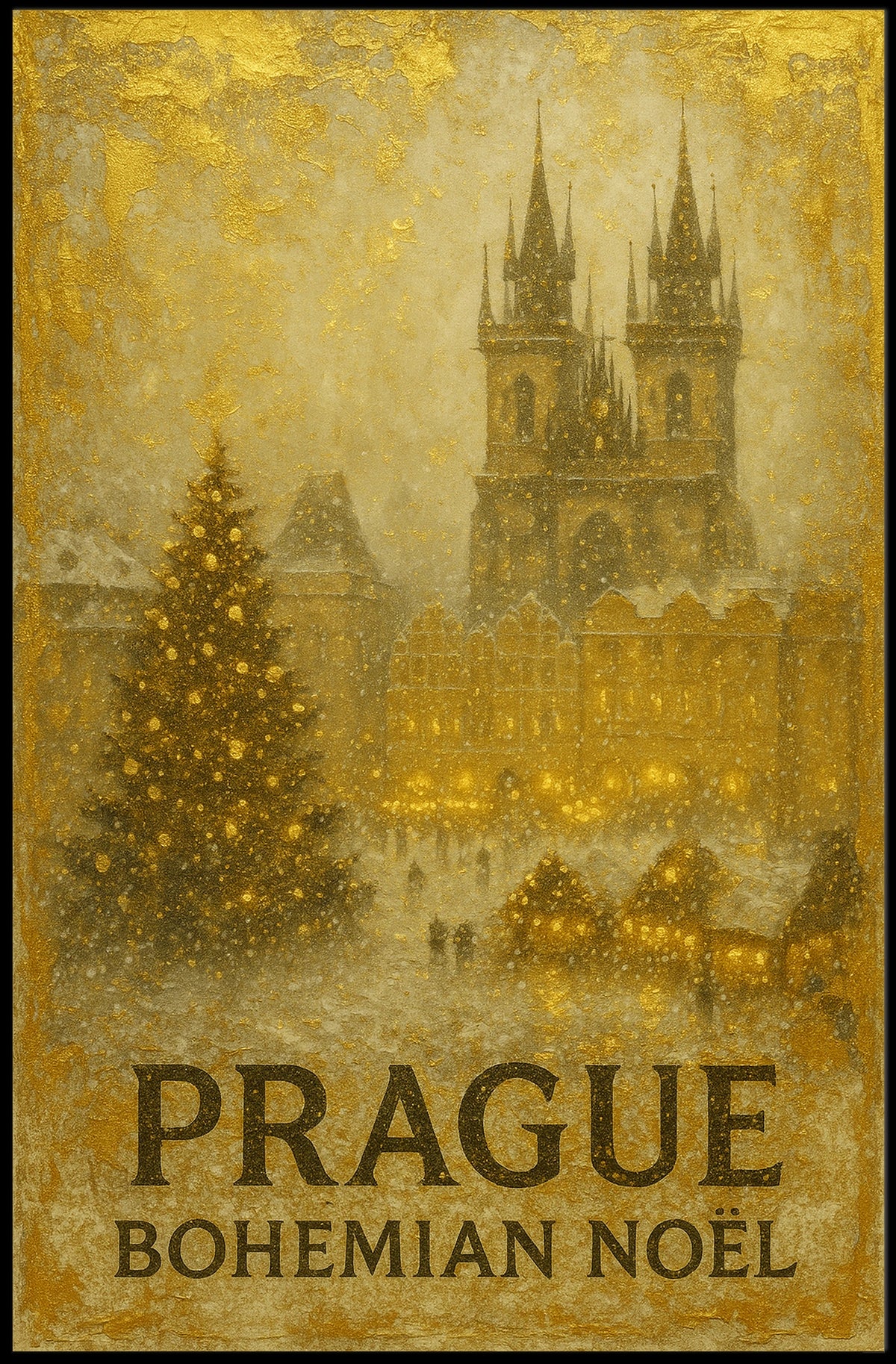 Prague Bohemian Noël Poster