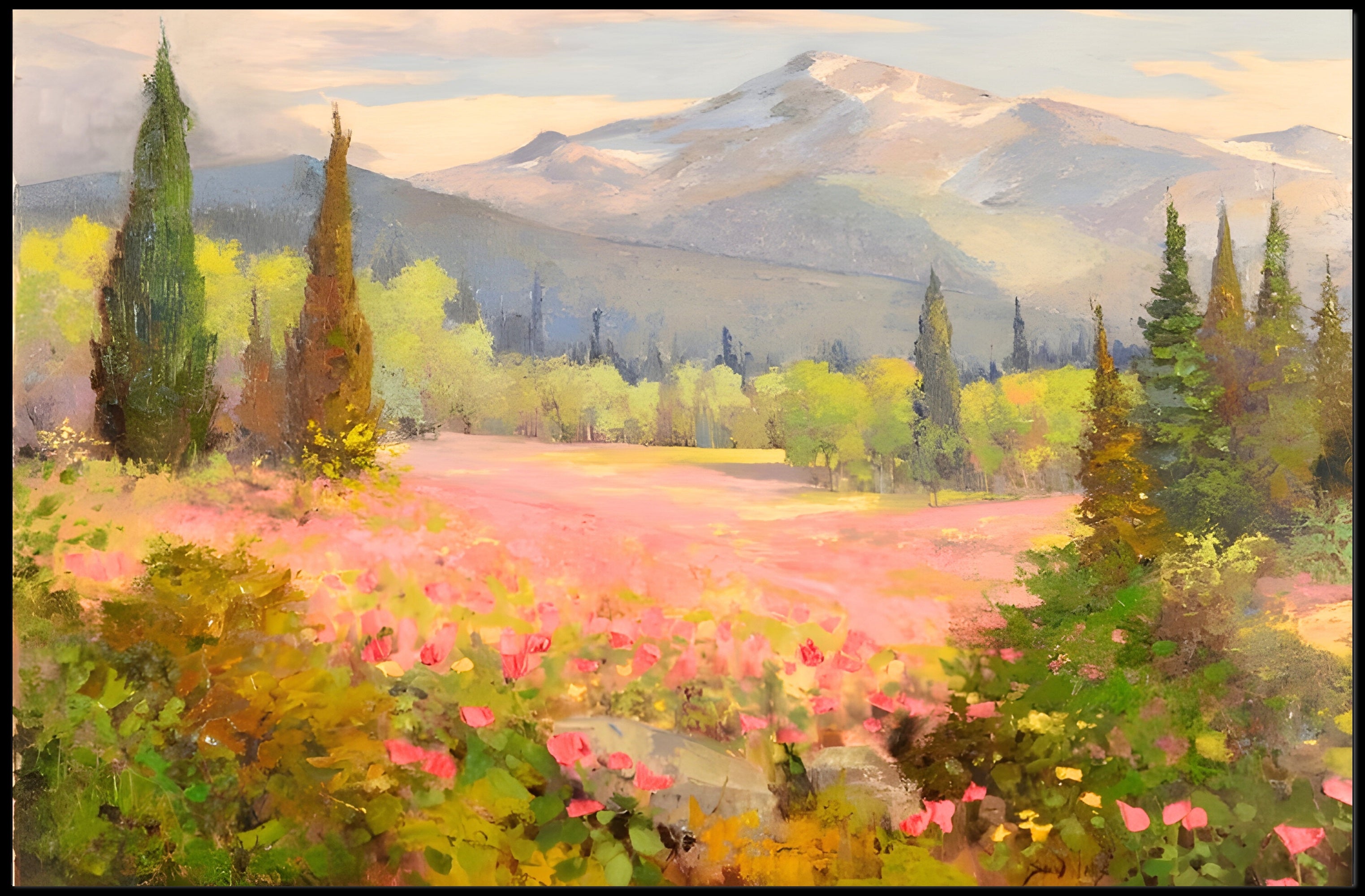 Serene Mountain Landscape Poster