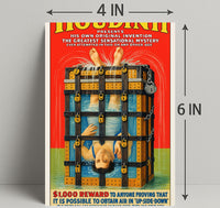 Houdini's Sensational Mystery Poster PosterGoat