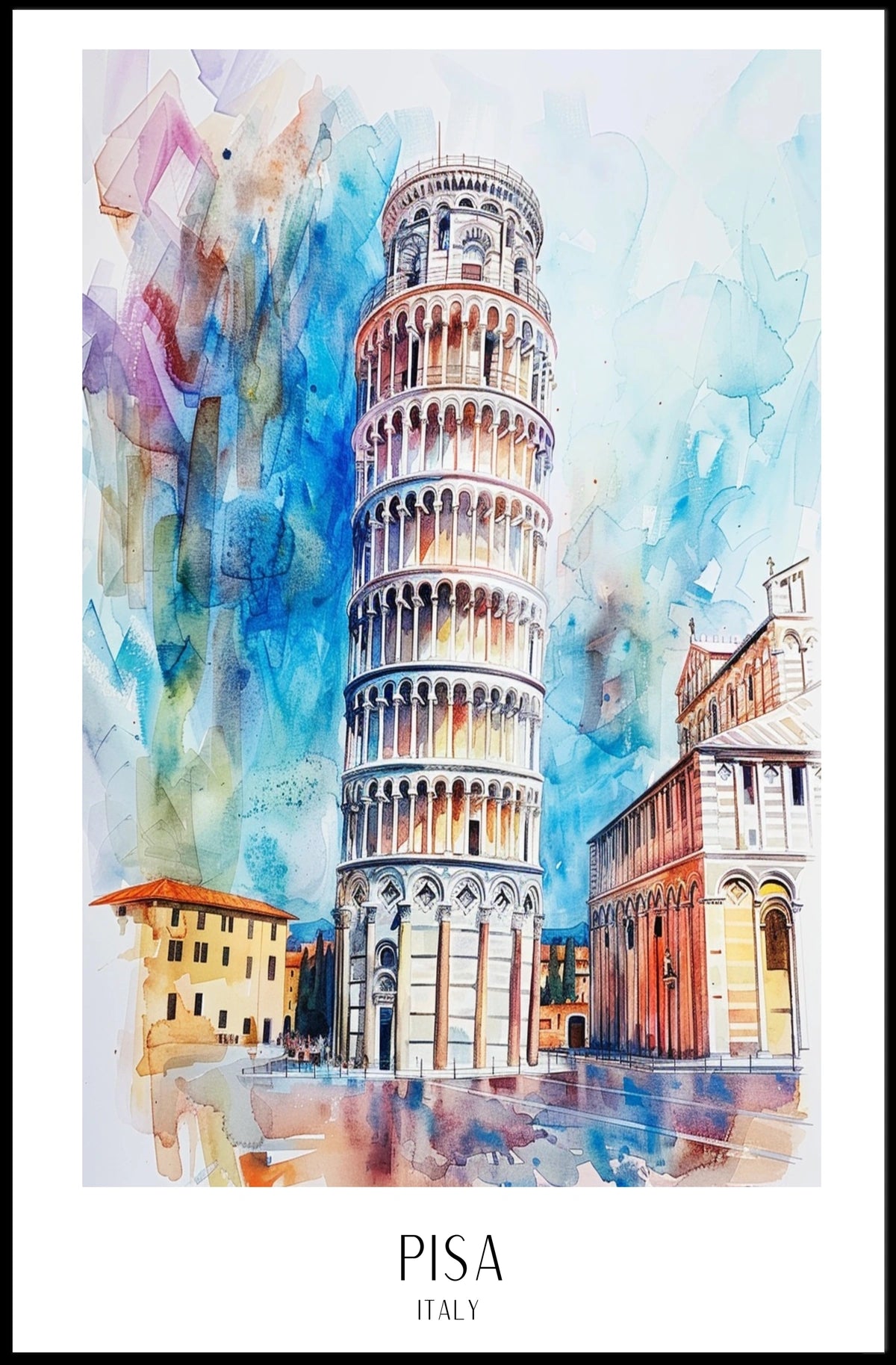 Leaning Tower of Pisa Poster