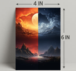 Dual Realms Day And Night Poster