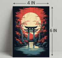 Tranquil Torii At Sunset Poster PosterGoat