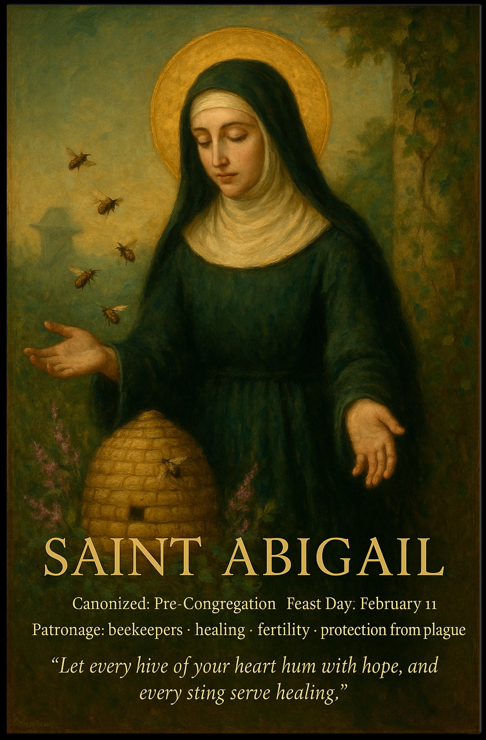 Saint Abigail Vintage Iconography Motivation Historical or Presidential Poster