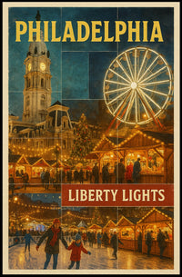 Philadelphia Liberty Lights Poster