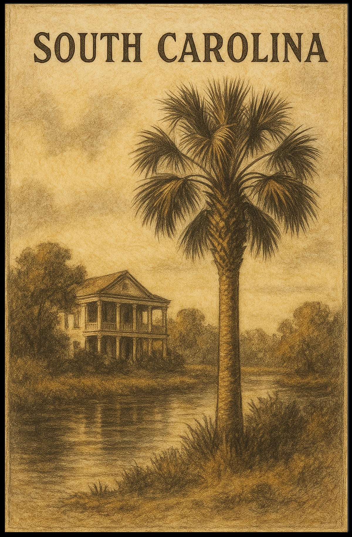 South Carolina Serenity Coastal Charm Decor Lovers Poster