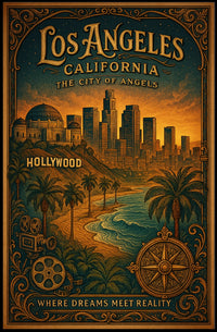 Los Angeles The City Of Angels Poster