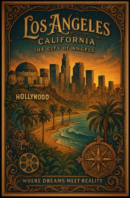 Los Angeles The City Of Angels Poster