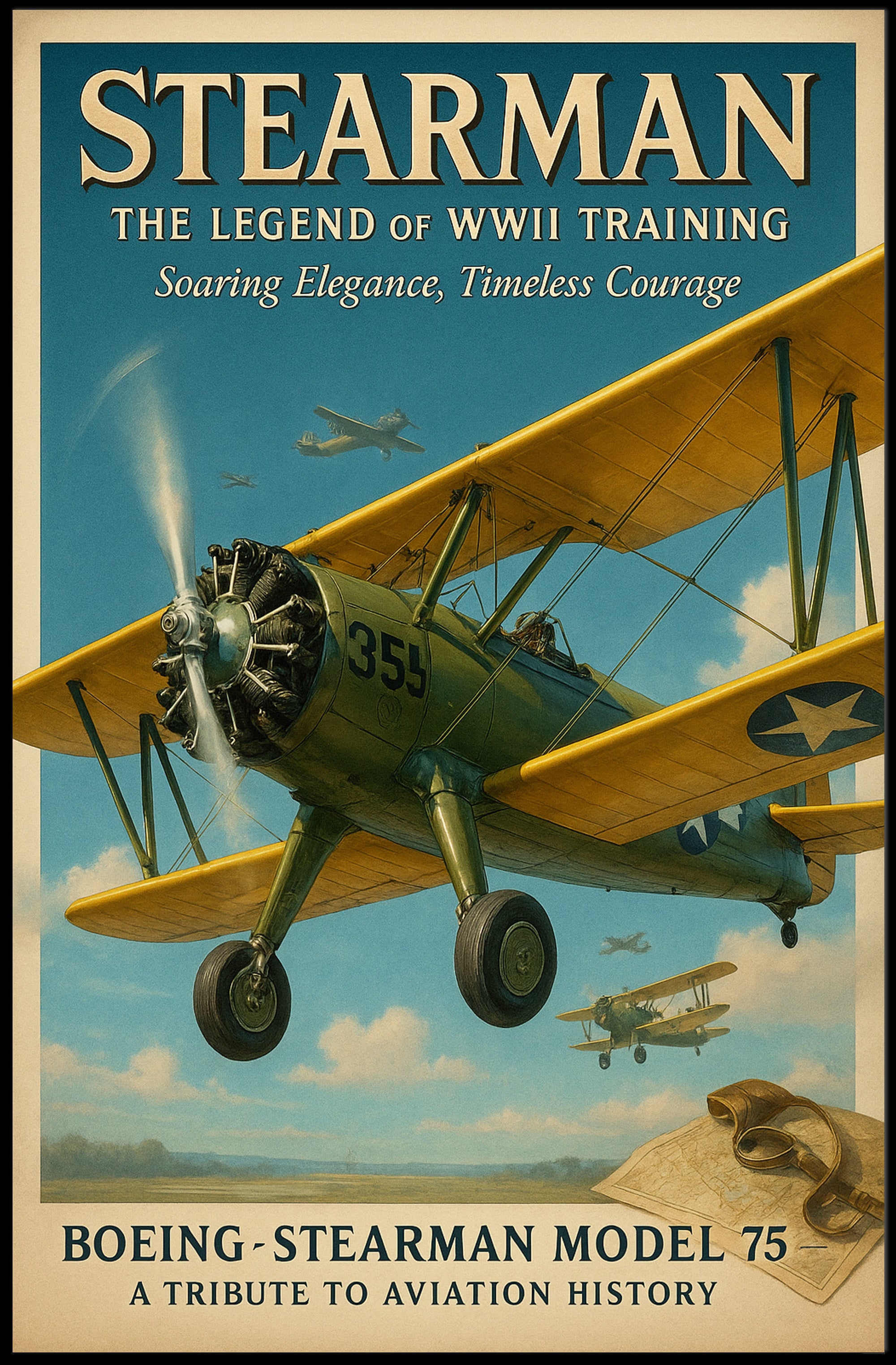 Stearman: The Legend of WWII Training Poster