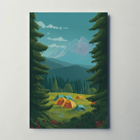 Serene Camping Harmony in Nature National Park Poster