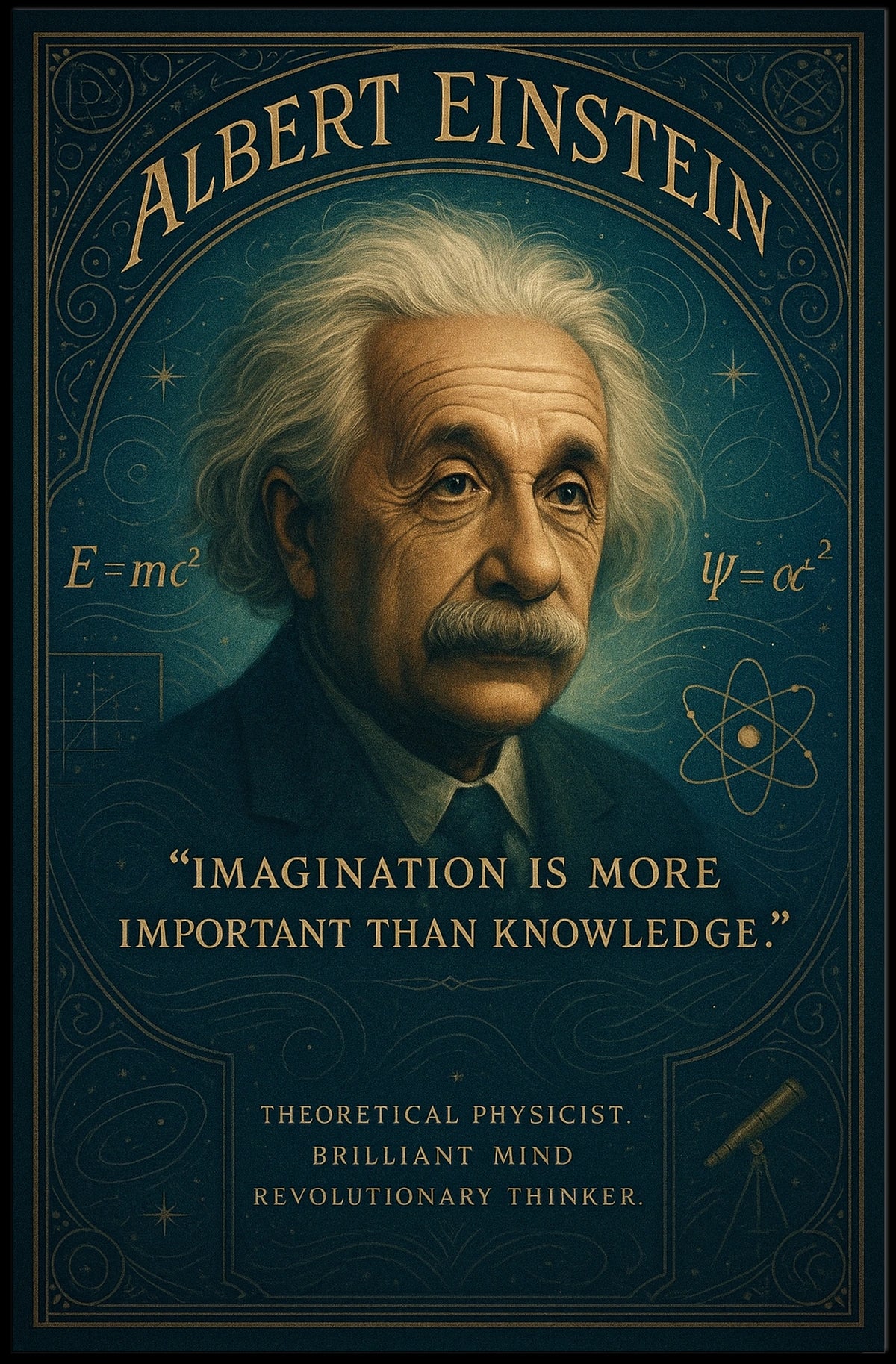 Theoretical Physicist Vintage Poster: Inspire Intellectual Pursuit