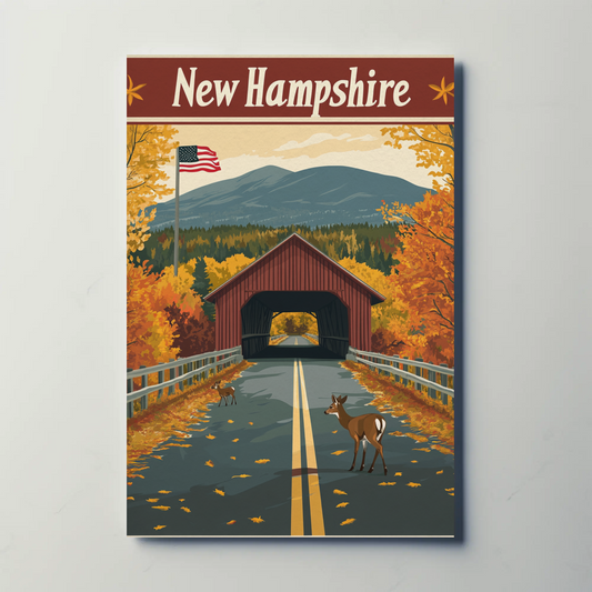 New Hampshire Vintage Poster