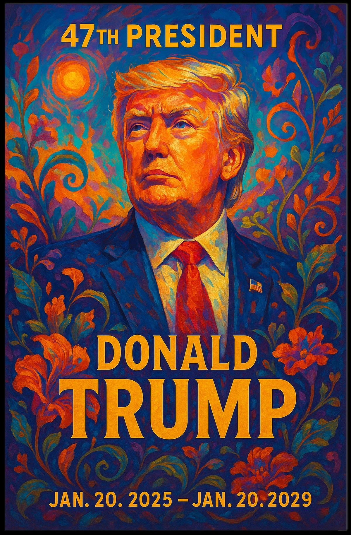 Donald Trump 47th President Patriotic Realism Poster
