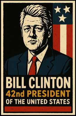 Bill Clinton 42nd President Poster