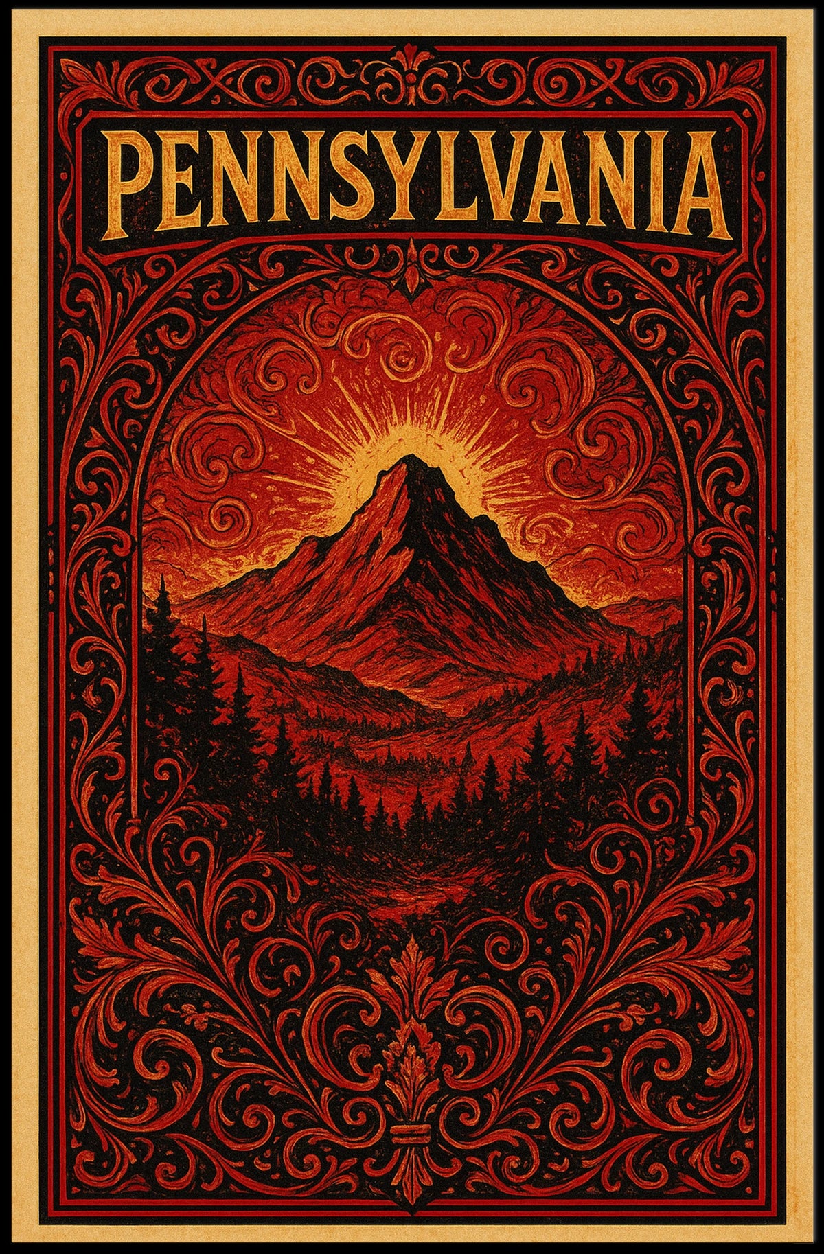 Pennsylvania Landscape Art Poster
