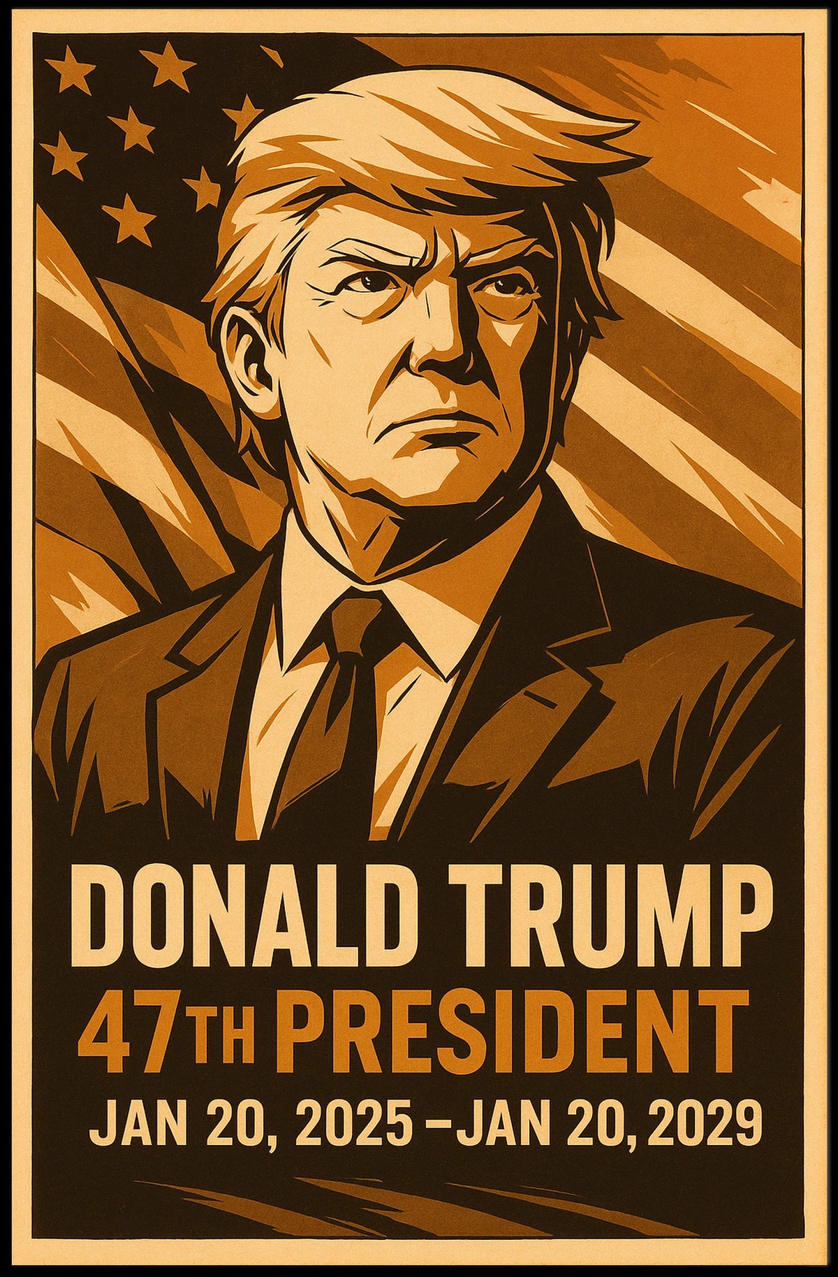 Donald Trump 47th President Poster