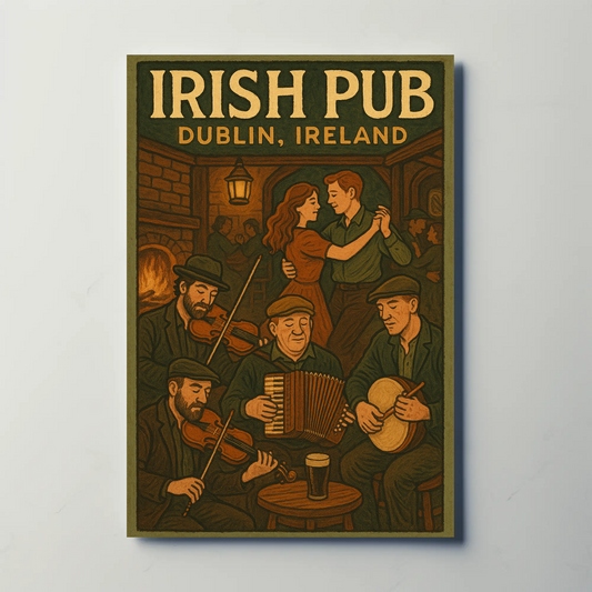 Irish Pub Dublin Ireland Music Dance Warm Poster