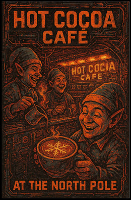 Hot Cocoa Café At The North Pole Poster