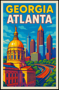 Atlanta Skyline Poster