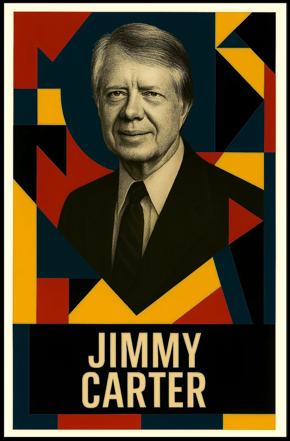 Jimmy Carter 39th President of the United States Abstract Pop Poster