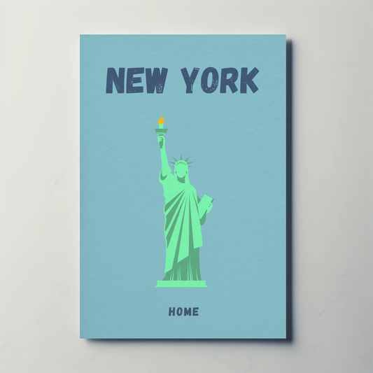 Statue Of Liberty New York Retro Travel Poster