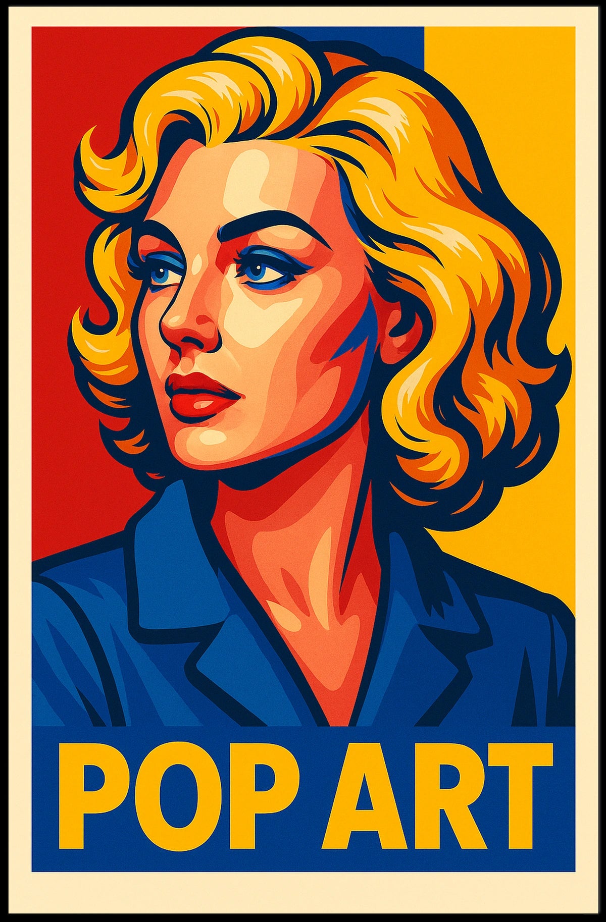 Vibrant Pop Art Portrait Poster