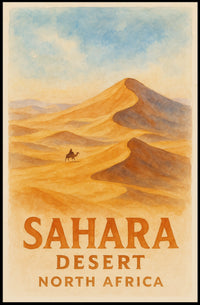 Timeless Sahara Desert Adventure Vintage Poster